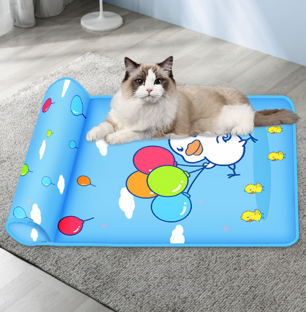 Summer Cooling Dog Mat With Pillow 